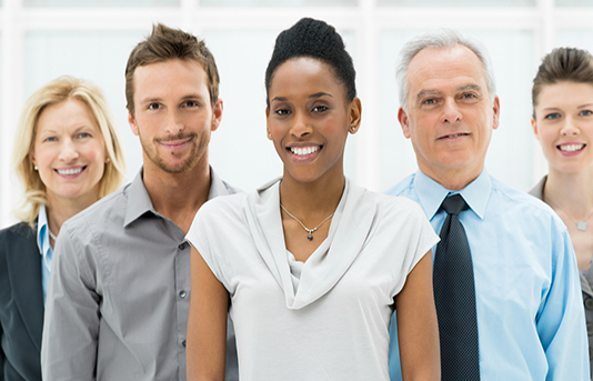 Group of people training